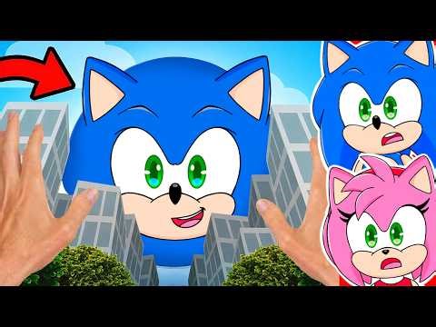 Sonic and Amy react to A GIANT Sonic Water Balloon Pops!