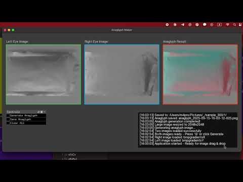 Making Anaglyph from two different-oriented light images