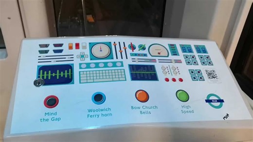 DLR trains now have a fun fake control panel at the front of the train