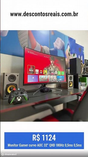 Monitor Gamer curvo AOC Gaming 32" QHD CQ32G4E 180Hz 0,5ms