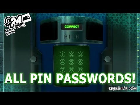 Persona 5 - All PIN Passwords in Kaneshiro Palace! HQ