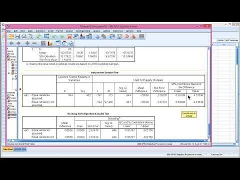 V6.32 - Bootstrapped independent t-test in SPSS