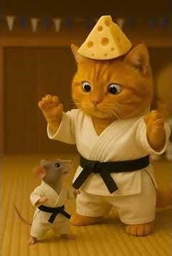 Cat & Mouse Karate Masters! 🐱🐭🥋 The Cutest Dojo Duo Ever