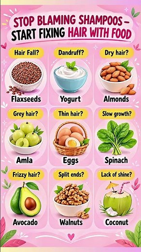 Stop Blaming Shampoos –Start Fixing Hair with Food | Best Foods for Healthy Hair Growth #healthylife