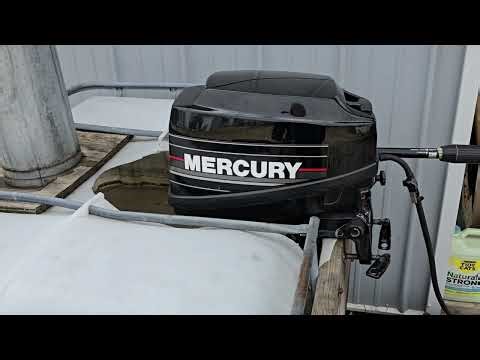 1990 Mercury 9.9hp Outboard Motor Tank Test After Straightening Prop Shaft