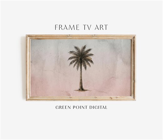 Palm Tree Frame TV Art: Summer Beach Floral Art Download - Etsy