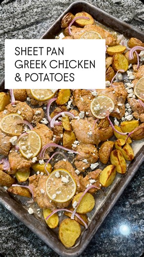 Cooking With Murph on Instagram: "This is one of those throw-everything-on-a-pan and let the oven do the work dinners. Fresh, simple, and so good — save this for a busy night. 🍗🍋🥔 #greekchicken #sheetpandinner #quickrecipes #healthymeals #familydinner"
