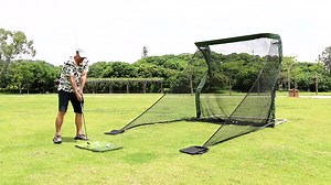 Outdoor Golf Hitting Mat  Z Shape Net Golf Practice Hitting Cage Home Indoor Golf Hitting Net