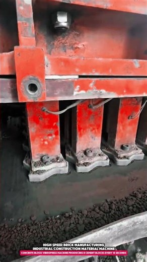 Concrete Block Vibropress Machine Producing 8 Cement Blocks Every 15 Seconds