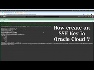 Create an SSH Key in Oracle Cloud