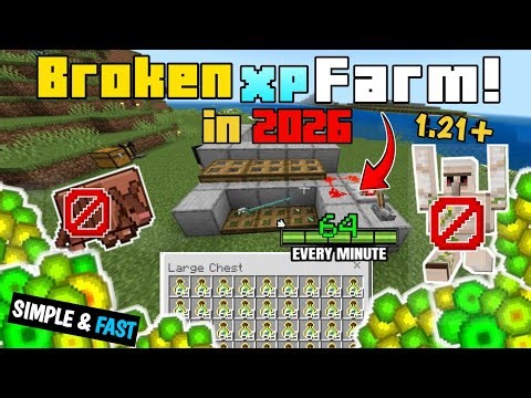 The only xp farm you need in 2026! 🤯 | bedrock xp farm #minecraft bedrock 1.21 easy xp farm