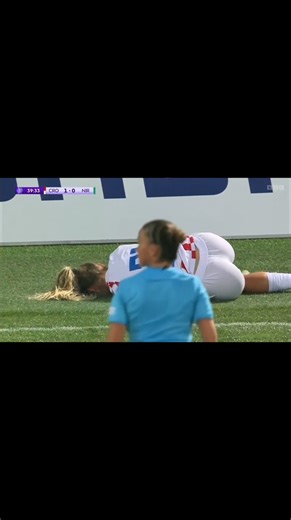 Female Soccer Player's Injury Encounter on Field