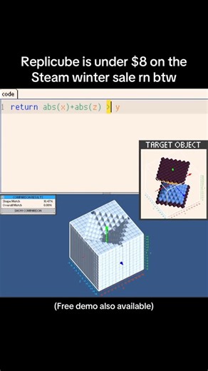 Walaber on Instagram: "That “Picross-like but it’s code and logic based” game “Replicube” 🤓"