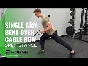 Single Arm Bent Over Cable Row Split Stance