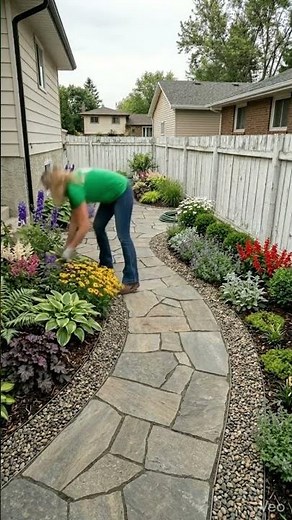 From Empty Backyard to a Peaceful Garden Path: Complete DIY #gardendesign