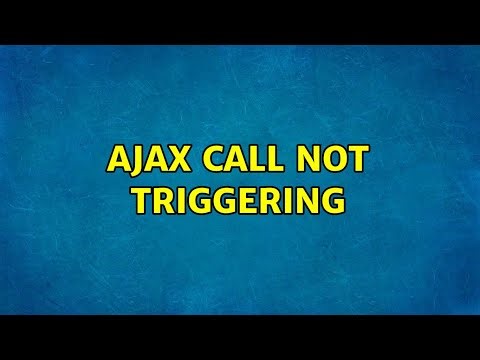 Ajax call not triggering