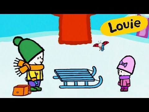 Louie, draw me a sledge | Learn to draw cartoon for kids