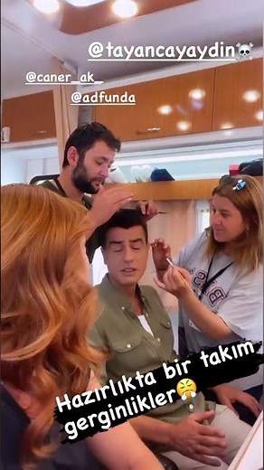 Tozlu Yaka oyuncuları sete hazırlanıyor #tozluyaka