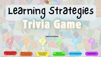 Learning Strategies Trivia Game | Engaging and Fun, No-Prep | Review / Activity