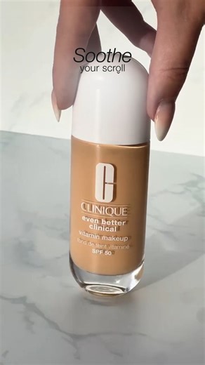 No more juggling foundation and skincare, this one does it all. ✨ Infused with Vitamins C, B3 & E plus SPF 50, Even Better Clinical Vitamin Makeup SPF 50 is a 3-in-1 formaula that gives you flawless, skin-like finish you love, without the extra steps. Treat yourself today to even better skin. Shop today at @mynykaa. [ Clinique, Clinique India, Even better clinical vitamin makeup, SPF 50, Foundation, Skincare, Soothe your scroll ] | Clinique