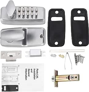 Mechanical Door Lock, Zinc Alloy 2-8 Digit Code Combination Door Lock Convenient Password Security Coded Lock-Suitable for Various Cabinet