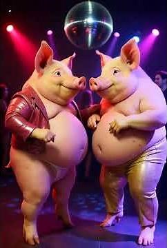 Disco pigs take over the dancefloor 🕺🐷💃