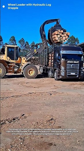 "This Machine Loads an Entire Log Truck in Minutes 🤯🔥"