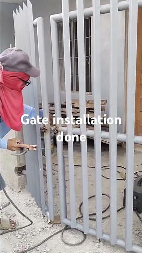 GATE INSTALLATION #tutorial #welding #steel