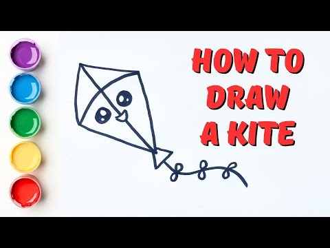 How To Draw A Kite Step By Step | Easy Drawings | Simple Drawing