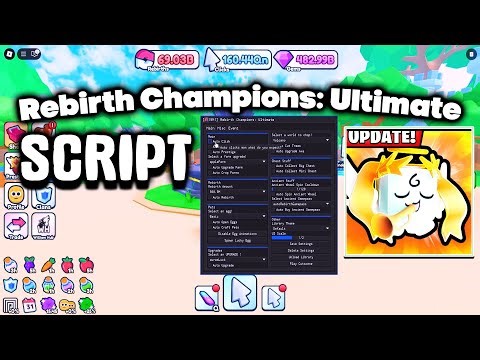 Rebirth Champions Ultimate Script - (Auto Farm, Auto Rebirth, Auto Click, Auto Hatch, Auto Trees)