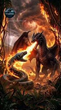 ANACONDA vs DRAGON 🐍🐉 | Who Won the Ultimate Monster Battle? 😱 #shorts