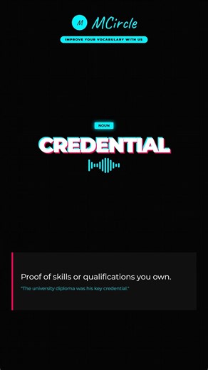 Learn English: What is Credential? | Vocabulary Shorts