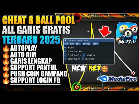 GRATIS LAGI❗CHEAT 8 BALL POOL MOD APK TERBARU 2025 GARIS PANJANG SEMUA BOLA NO ROOT