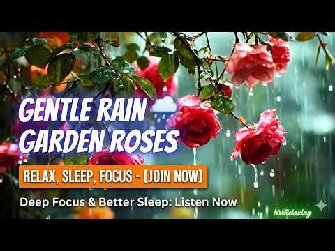 Gentle Rain on Garden Roses 🌧️ Relaxing Nature Sounds for Sleep & Deep Focus