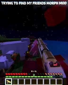 Hiding from my friends with a morph mod #minecraft #gaming #morph