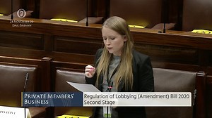 Dáil Éireann - 24-26 Nov 2020 Deputy Mairéad Farrell - Sinn Féin - speech from 24 Nov 2020 Private Members’ Business: Regulation of Lobbying Bill 2020 | VideoParliament Ireland