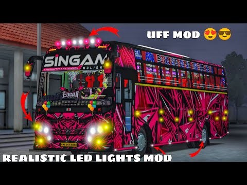 New Realistic ZEDONE Bus Mod Released For Bus Simulator Indonesia || Full Led lights Mod ||