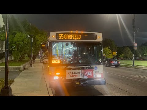 CTA Bus Ride 55 Garfield Form Western To Cottage Grove CTA New Flyer D40LF 2007 #1556