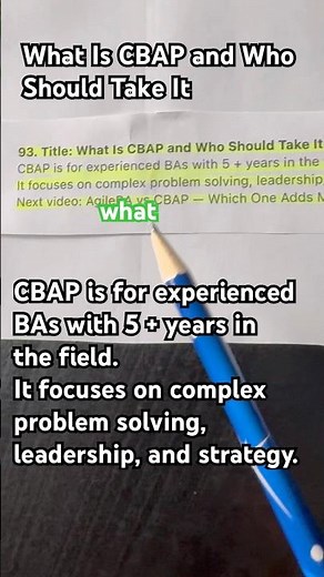 What Is CBAP and Who Should Take It