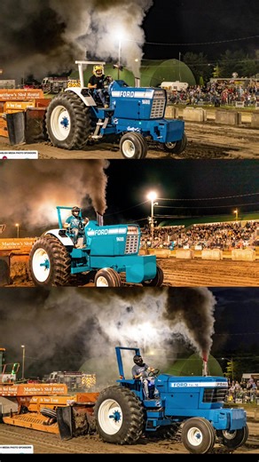 BlueBandits #tractorpulling #fordtractors #blacksmoke @bluebanditpullteam