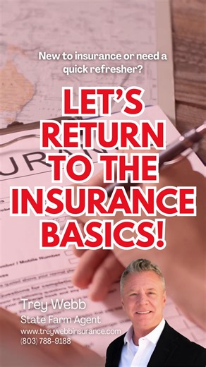 Whether you’re brand new to insurance or just need a refresher, the #TreyWebbStateFarmAgent office is here to walk you through the basics and answer your questions so you're able to make confident choices about your coverage. #InsuranceBasics #StartWithConfidence | Trey Webb State Farm