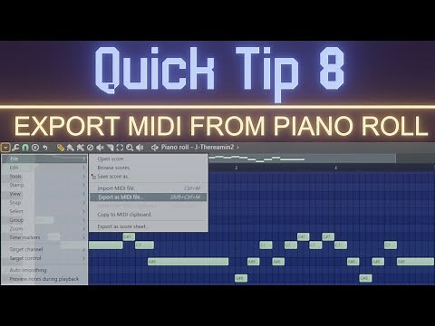 Export MIDI from the Piano Roll | Quick Tips #8 | FL Studio