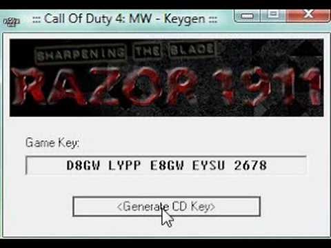 COD 4 KEYGEN ACTIVATION CODES REAL!!! + DOWNLOAD LINK!