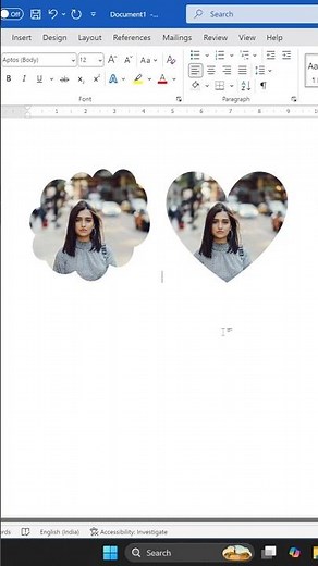 Crop Image into any Shape using Ms Word #viral #computer #laptop #shorts