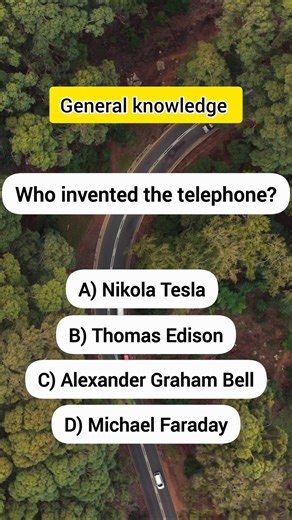 7.6K views · 1.3K reactions | Who invented the telephone?#quiz #quiztime #quizzes #trivia #generalknowledge #gk #gkquiz #dailyquiz #currentaffairs #knowledge #funfacts | BraintestTv | Facebook
