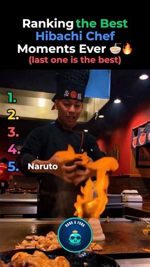 Ranking the Best Hibachi Chef Moments Ever 🍜🔥 #hibachi #ranking #shorts