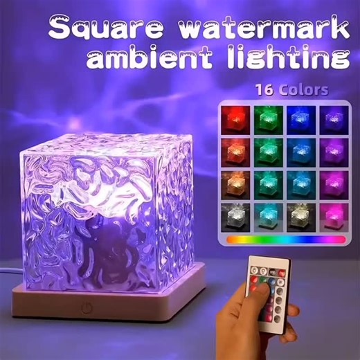 Serenity | Cozy Home & Serene Lifestyle on Instagram: "Watch mesmerizing water ripple patterns dance across your walls with this innovative projector lamp. The rotating mechanism creates a gentle, flowing light display that mimics soft water movement, transforming any room into a calming sanctuary. Perfect for bedrooms and living spaces, this lamp combines ambient lighting with visual interest to promote relaxation and better sleep. The unique crystal structure refracts light beautifully, castin