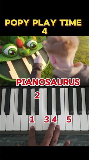 How to Play The Rise of Pianosaurus Poppy Playtime 4 Easy Piano Tutorial #shorts #pianotutorial
