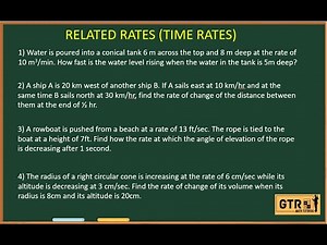 Time-rates | Related Rates | Application of Derivative | Arjay Enseñado