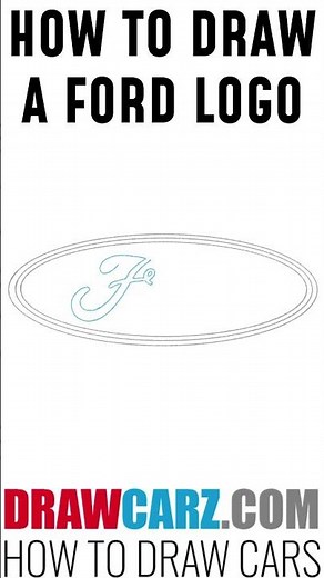 How to Draw a Ford Logo #drawing